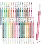 Joyask Gel Pens For Coloring, 36 Pack Colored Pens for Black Paper & White Paper, 0.6MM Fine Poin...