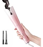 Automatic Curling Iron with 500 Million Ionic, BABONIR 1.25'' Ceramic Rotating Curling Wand with ...