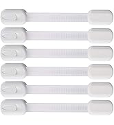 6 Pack Vmaisi Multi-Use Adhesive Straps Locks - Childproofing Baby Proofing Cabinet Latches for D...
