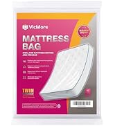 VICMORE Heavy-Duty Twin and XL Mattress Bag for Moving 39-Inch by 96-Inch Waterproof Mattress Sto...