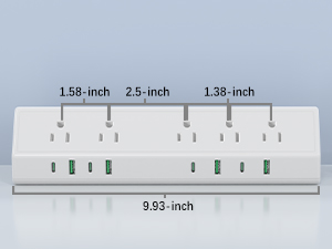 Widely Spaced Power Strip