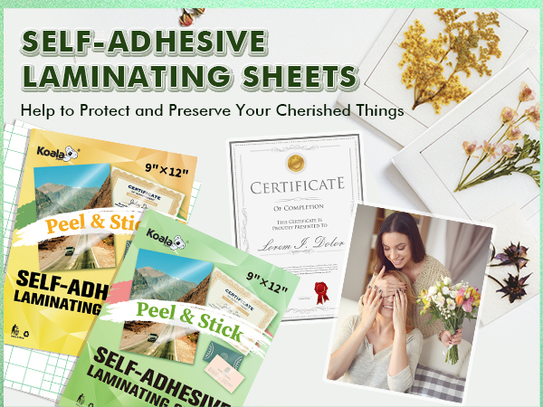 self adhesive laminating sheets