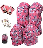 Simply Kids Knee and Elbow Pads with Bike Gloves - Comfortable Toddler Protective Gear Set for Ro...