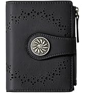 Tipmile Small Wallet for Women Bifold RFID Blocking Card Holder Leather Wallets with Zipper Coin ...