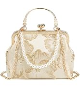 Energather Crossbody Bags for Women, Elegant Pearl Evening Clutch Purse, Kiss Lock Ladies Handbag...