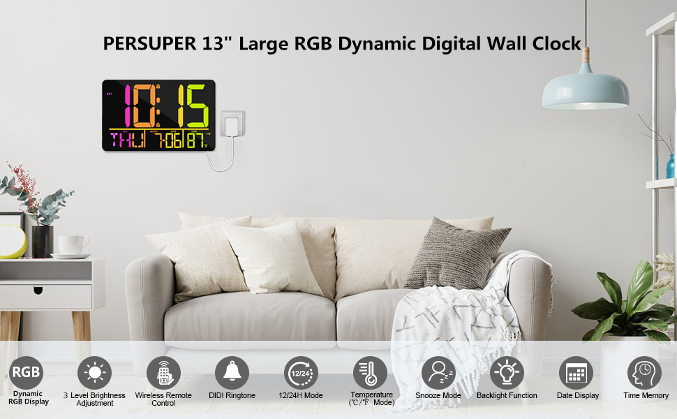digital wall clock