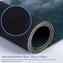 Large Elongated Gaming Mouse Pad With Stitched Edges
