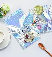 Cherodada Smell Proof Bags, 3x4 inch Resealable Holographic Bags for Food Storage Candy & Jewelry...