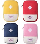 4 Pcs Travel First Aid Pouch,Empty Mini First Aid Pouch, Portable Outdoor First Aid Medical Rescu...