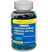 A+Health Naproxen Sodium Pain Reliever & Fever Reducer, 220 Mg, 120 Count | Liquid Gels, NSAID, H...