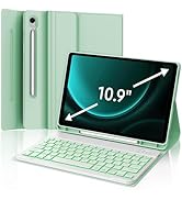 Galaxy Tab S9 FE Case with Keyboard, Detachable Wireless Bluetooth Keyboard