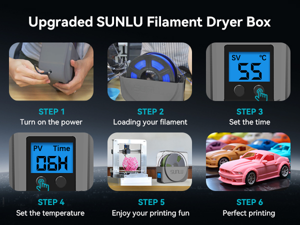 SUNLU Filament Dryer Box S1 for 3D Printer Filament grey
