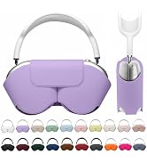 Maxjoy for Apple Airpods Max Smart Case Cover, Soft PU Leather Protective Cover Accessories for A...