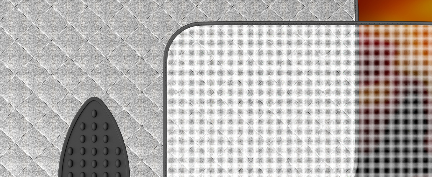ironing pad for table showing layered heat resistant surface designed for safe ironing on table top