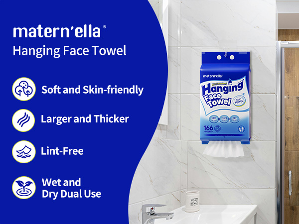 hanging facial towel