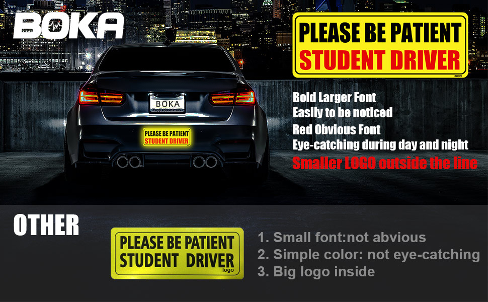 student driver magnet for car