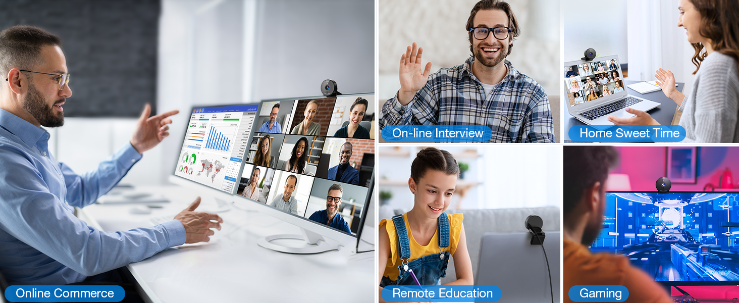 Multiple Using Scenes EMEET C950 USB Webcam