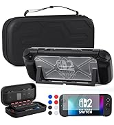 RHOTALL Carrying Case for Nintendo Switch 2 2025, Portable Protective Travel Case with 10 Game Ca...