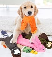 Water Bottle Dog Squeaky Toys, No Stuffing Crinkle Wine Dogs Chew Toy for Puppy Small Medium Larg...