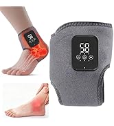 Cordless Ankle Heating Pad, Ankle Massager for Circulation and Pain Relief, Foot Renew Triple Met...