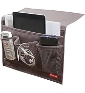Meeall Bedside Storage Organizer with Pockets, Bedside Organizer Caddy for Remote Control, Table ...