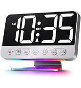 Odokee Digital Alarm Clocks for Bedrooms: Large Bold Number 5 Brightness Dimmer - Easy to Read Ac...