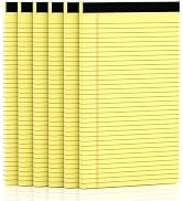 Roneky Yellow Legal Pads 8.5 x 14 Note Pads, 6 Pack 8.5 x 14 Notepads, Wide Ruled Lined Paper, Mi...