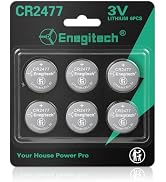 Enegitech CR2477 Lithium Button Battery Coin 2477 3V Button Cell?? for Wall Clocks, Hygrometers, ...
