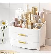Vtopmart 3-Tier Skincare Makeup Organizer with Drawers for Vanity and Bathroom Countertop, Large ...