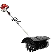 Gas Power Broom Sweeper 52cc 2 Stroke 2.3HP Artificial Grass Brush Power Broom Handheld Snow Swee...