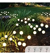 8 LED Solar Powered Firefly Lights, Solar Light Outdoor Waterproof, Sway by Wind, Swaying Garden ...