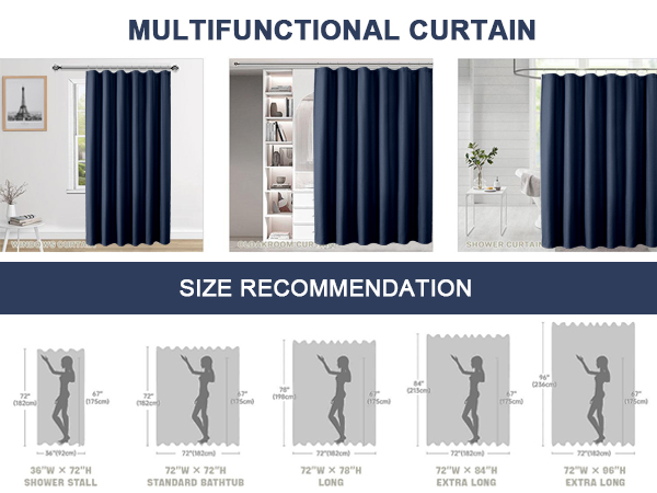 navy shower curtain