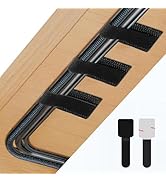 Abnii 50 PCS Hook and Loop Cable Ties, Under Desk Cable Management, Self Adhesive Cable Tidy Clip...