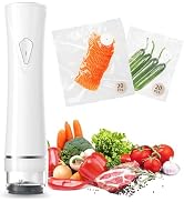 Kayiant Vacuum Sealer Set (Vacuum Sealer Machine + 40 Bags) Powerful Handheld Vacuum Sealer with ...