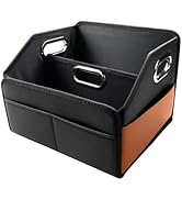Noaman Leather Car Seat Organizer for Back Front Passenger Seats with 6 Storage Compartments 3 Ha...