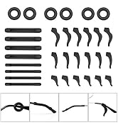16 Pairs Eyeglasses Ear Grip Ear Hooks, Anti-Slip Holder Eyeglasses Stoppers Temple Tips Sleeve R...