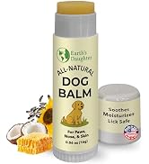 Earth’s Daughter Dog Paw Balm Big 0.56 oz – Organic Paw & Nose Protector with Beeswax, Coconut & ...