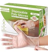 Keppi 600 Pack Disposable Food Prep Gloves – Clear Polyethylene, Latex- BPA & Powder-Free – Bulk ...