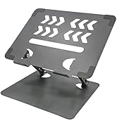 Musiin Home Studio Small Desktop Mixer Stand, Aluminum Portable Folding Heat Dissipation Lift Sta...