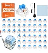 50PCS Blue Mechanical Keyboard Switches Clicky Tactile 3-Pin DIY Builds | Buckling clicky tactile...