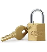 Premier Lock SBP02 Solid Brass Padlocks, 3/4-Inch, 2-Pack