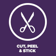 Cut, Peel and Stick