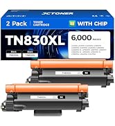 TN830XL Black Toner Cartridge 2-Pack High Yield Replacement for Brother TN830XL TN830 XL Compatib...