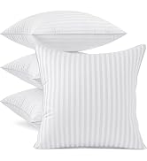 MIULEE 18x18 Throw Pillow Inserts Set of 4, 100% Virgin Microfiber Filling | Firm and Fluffy Deco...