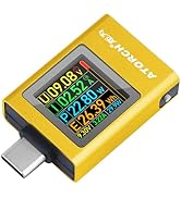 USB C Power Meter USB C Tester, USB Multimeter 4.5-50V 0-12A Two-Way Measurement Gravity Sensor V...