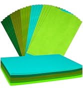 NEBURORA 2mm Thick Felt Sheets for Crafts 20 Pcs Stiff Felt for Crafts, Green Felt Fabric Sheets ...