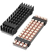 GRAUGEAR Dual M.2 SSD Heatsink Kit for 2280 NVMe PCIe, Copper & Aluminum Coolers with Thermal Pad...