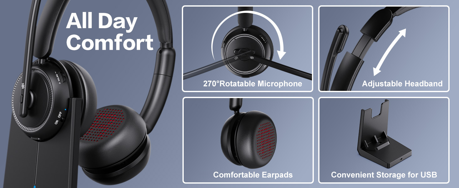 Wireless Headphones All Day Comfort