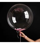50pc Clear Bobo Balloons for Stuffing With Confetti, 20 inch Bubble Pool Ballons, Stretchable Pla...