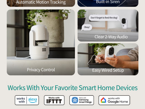 Arlo Essential Indoor Pan Tilt Zoom Security Camera 2K